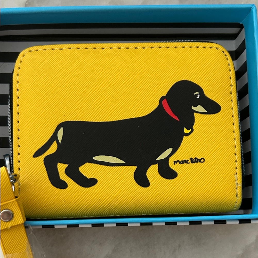 Marc Tetro Yellow Dachshund Wallet